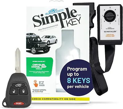 Simple Key Kit Car Key With Fob And EZ Installer Key Programming Tool Compati • $107.50