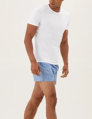 £5.99 • Buy X M &S Men's Cool & Fresh Pure Cotton T-Shirt Vests Crew Neck Short Sleeve A99