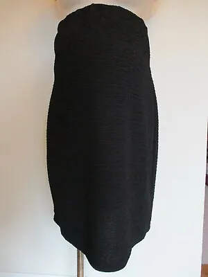 Dp's Maternity Black Textured Stretch Pencil Work Skirt Size 20 Bnwt • £1.99