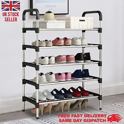 £13.99 • Buy Shoe Rack Stand 5 Tier Heavy Duty Sturdy Storage Self Organiser Up To 18 Pairs