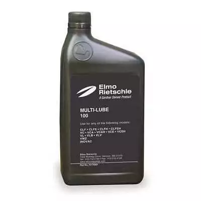 $19.55 • Buy Elmo Rietschle 75175001 Vacuum Pump Oil,Mineral,1 Qt,100 Grade