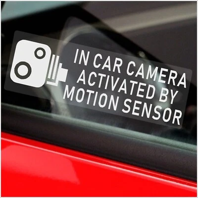 £2.48 • Buy 5 X Stickers In Car Camera Activated Motion Sensor Signs CCTV Recording Car Taxi