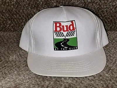 Vintage 90’s Bud At The Glen NASCAR Winston Cup Trucker Snapback Hat • $17.99