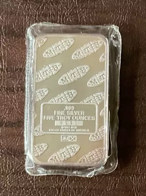 5 Oz .999 Fine Silver Bar Johnson Matthey MTB Liberty Bar Serial # 2051 Sealed • £138.56