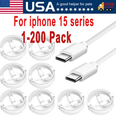 For IPhone 15 Pro Max USB-C Cable Fast Charger Type C Charging Data Cord Lot  • $304.99