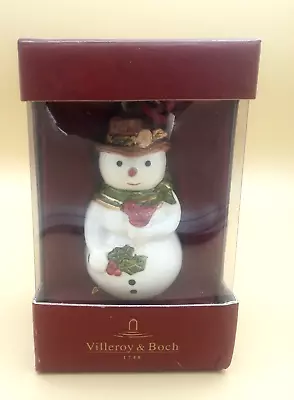 Villeroy & Boch Snowman Cardinal Holly Apples Christmas Ornament Original Box • $16.70