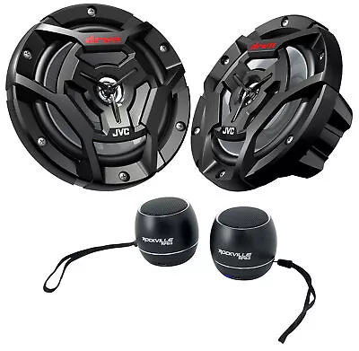 (2) JVC CS-DR6200M 6.5  300w 2-Way Motorcycle ATV Marine Speakers+Home Speakers • $79