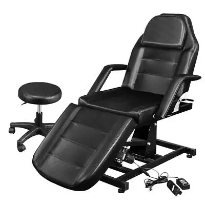 Electric Height Adjustable Salon Tattoo Chair Esthetician BedBlack/White • $499.99