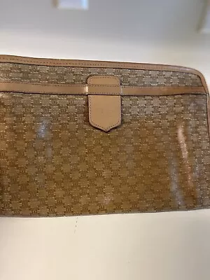 Authentic Celine  Brown Vintage Clutch/Cosmetic Bag.Made In Italy . • $99
