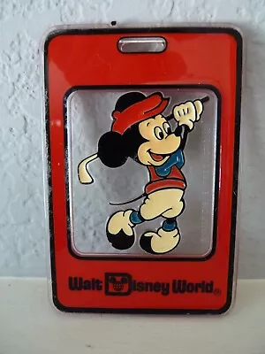 Vintage Walt Disney World Mickey Mouse Golf Bag Luggage Tag - Acrylic 4  • $5.99