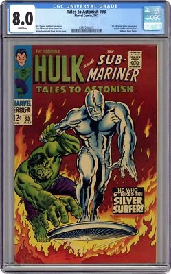 $570 • Buy Tales To Astonish #93 CGC 8.0 1967 0292264010