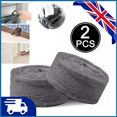 2PCS Stainless Steel Wire Wool Pads Quality Ultra Fine Mice Smoothing Sanding UK • £8.89