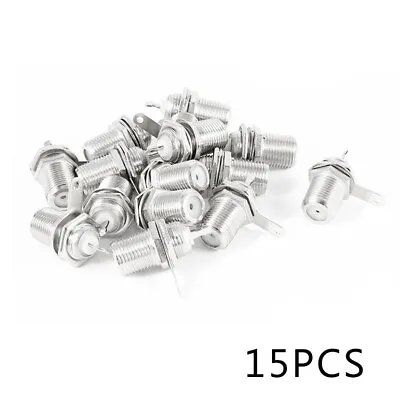 15pcs F Type Chassis Panel Mounted Socket Female Soldering Connector Adapter • $10.20
