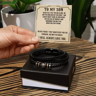 To My Son Bracelet Gift From Mom Jewelry Gift For Him Teenager Gift Bracelet • $45.10