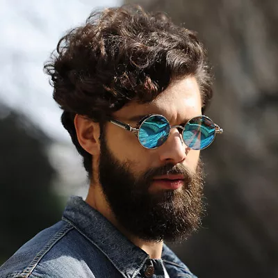 Classic Gothic Steampunk Style Round Sunglasses Men Women • $7.98