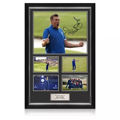 Ian Poulter Signed 2018 Ryder Cup Photo Presentation: The Postman. Deluxe Silver • $198.92