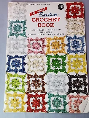 Star Famous Puritan Crochet Book Hats Doilies Bedspreads Bags Table Vtg 1950s • $8.95