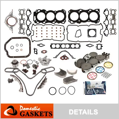 Fit 01-04 Nissan Pathfinder Infiniti QX4 3.5L Engine Rebuild Kit VQ35DE • $389