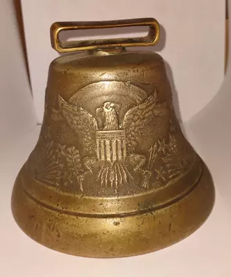 Vintage Brass Eagle Shield Wheat Bell Liberty Stars • $95