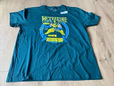 Marvel Comics - X-Men Wolverine T-Shirt - Green - Size XXL 2XL • £12.99