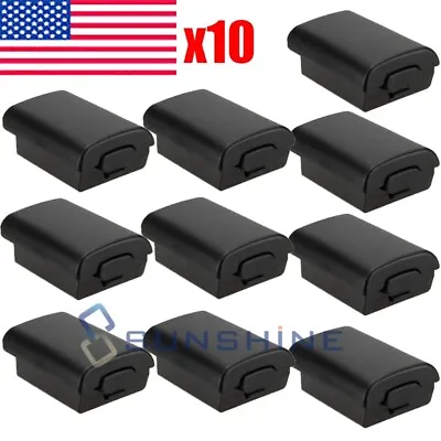 $12.99 • Buy 10x Black Replacement Battery Cover For Xbox 360 Controller - Case, Shell, Pack