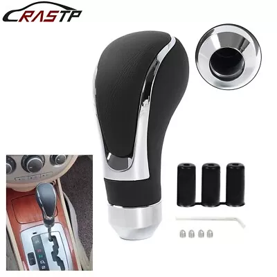 Black Universal Leather Automatic Car Shift Knob Manual Gear Stick Shifter Lever • $12.65