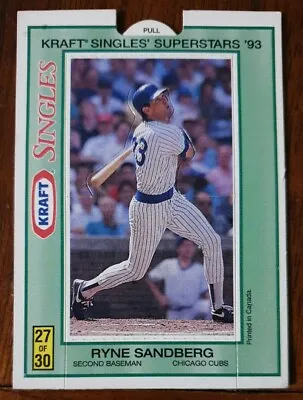 1993 Kraft Singles Superstars Pop-ups #27 Ryne Sandberg  • $30