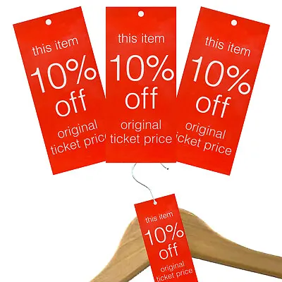 £2.49 • Buy Sale Card 10% Off Swing Tag Hanging Ticket Price Label Morplan Percent 