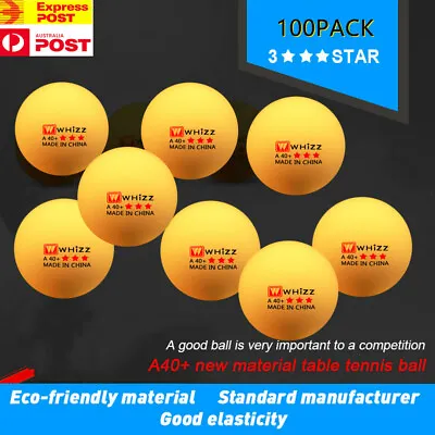 3 Star Jointless Professional Ping Pong Balls 100 Pack A40+mm Table Tennis Balls • $28.40