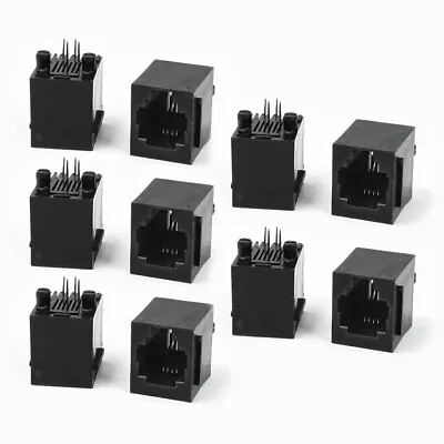 £4.18 • Buy 10Pcs RJ11 6P4C PCB Jacks Vertical Female Connectors For Ethernet