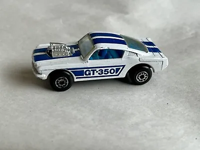 Matchbox Superfast Mustang 350 GT 1970 White Blue Lesney Hong Kong #23 Car • $15