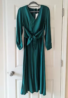 Mango Long Dress Green - Small - Long Sleeve - Eco-friendly & Recycled Fabrics • $35