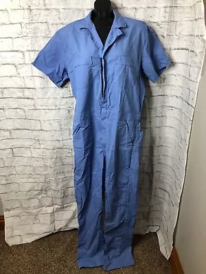 Red Kap Mens Size Large Work Utility Coveralls Overalls Jumpsuit Blue • $17.99