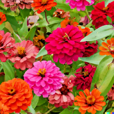 500+ Giant Dahlia Flower Seeds - California Giants Annual Mix (Zinnia Elegans) • $3.95