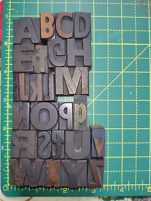 £4 • Buy Vintage Letterpress Wooden Printing Blocks Stamps  Full Alphabet Pick Yr Letter