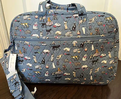 NEW Vera Bradley CAT'S MEOW Grand Traveler - Luggage Carry On Weekender Bag • $97.99