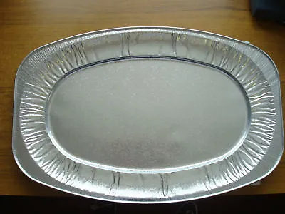 £16.99 • Buy 10 X 22  Silver Foil Platters Sandwich Tray Catering BBQ Party Buffet Disposable