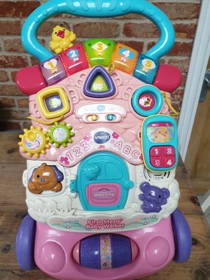 £10 • Buy VTech First Steps Baby Walker Pink 2 In 1 Grow With Me. Comes With Original Box