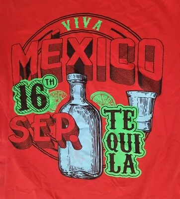 Viva Mexico Mexican Independence Day Tequila Graphic Tee Women's Size S (k1) • $9.60