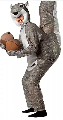 Squirrel Adult Costume Animal Mascot Funny Grey Halloween • $47.99