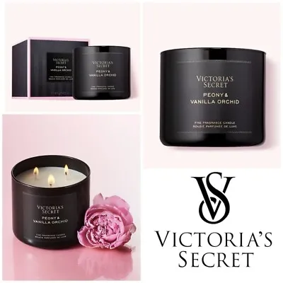 Victorias Secret Bombshell Peony & Vanilla Orchid 3 Wick Candle Fine Fragrance • $65.95