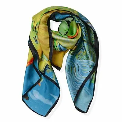 Van Gogh Village Oil Painting Printed Scarf For Women - Mauve • $10