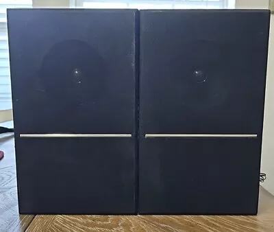 Vintage 1980s Small Acoustic Bookshelf Speakers Wall-Mountable Emerson RCA Plugs • $50