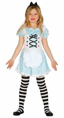£10.99 • Buy Girls Alice Costume Wonderland Fairy Tale Book Day Fancy Dress Outfit Kids Child