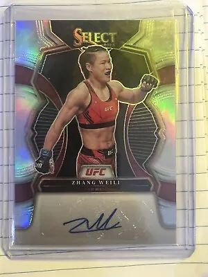 2023 Silver Prizm Panini Select UFC Zhang Weili #SG-ZWL Signatures Holo Auto • $7.99