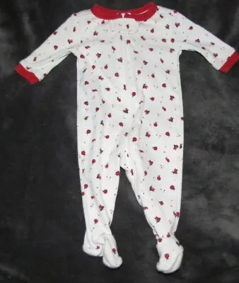 Darling! Gymboree Preemie Vintage Love Ladybug Gymmies Zip Pajamas Outfit Reborn • $18.69