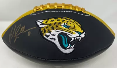 Mark Brunell Signed Jacksonville Jaguars Black Logo Football Insc BAS COA 454 • $79.99