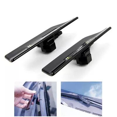 Universal Black Wiper Stand Windshield Wiper Wiper Blade Protector Spoiler 2x • $38.37