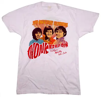 MONKEES 1986 World Tour Vintage T Shirt XS 20th Anniversary Hermans Hermits • $99.99