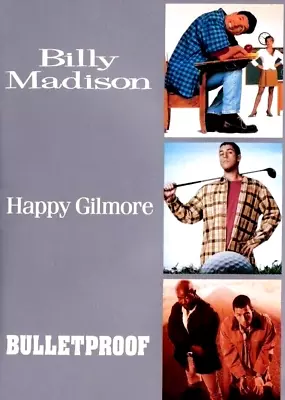 $11.50 • Buy Happy Gilmore DVD + Billy Madison + Bulletproof MOVIE TRIPLE Comedy Adam Sandler